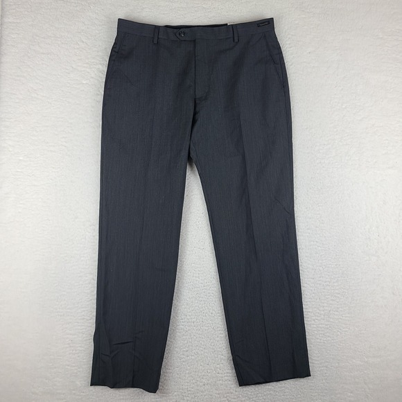 Jos A Bank Reserve Pants Mens 36x30 Dark Gray Marzotto Wool Dress Slacks NWT NEW